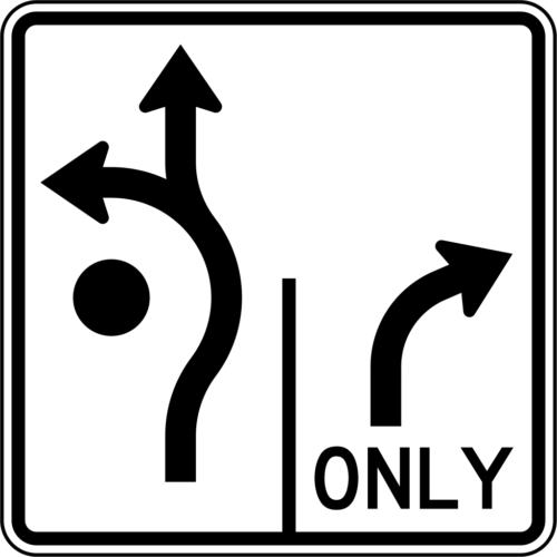 R3-8 Intersection Lane Control (2 Lane, Roundabout)