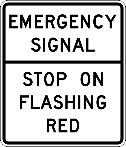 R10-14 Emergency Signal Stop On Flashing Red