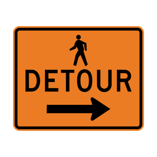 M4-9b Pedestrian Detour (Left or Right)