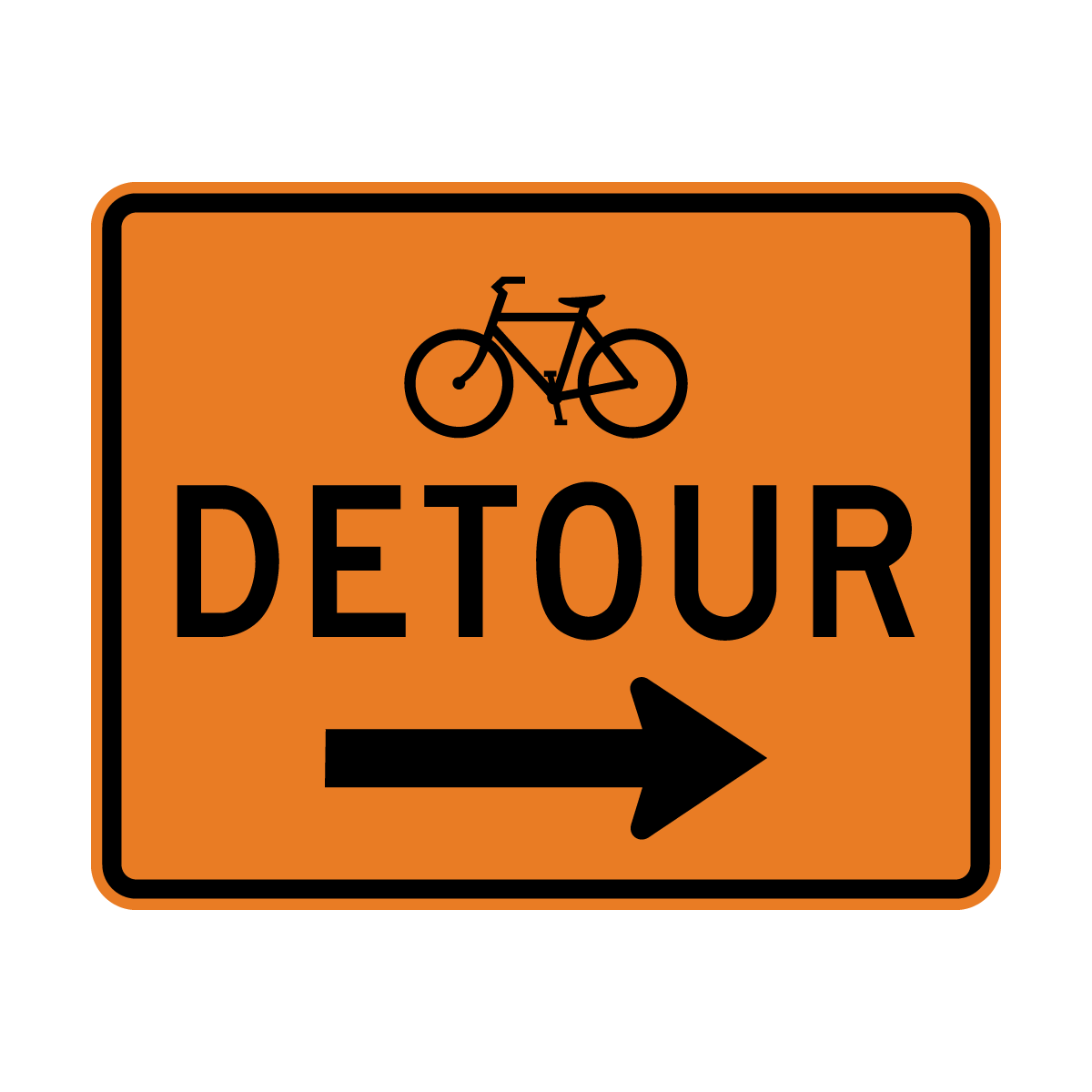 M4-9c Bicycle Detour (Left or Right)