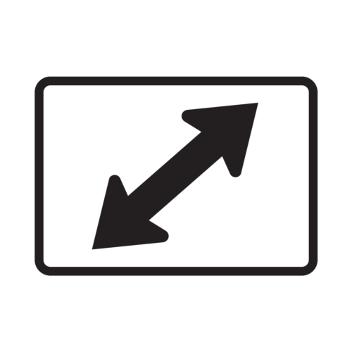 M6-5 Two-Direction Diagonal Turn Arrow (Left or Right)