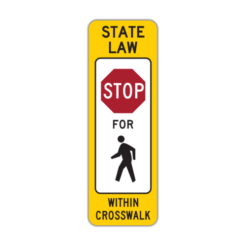 R1-6a In-Street Pedestrian Crossing (Stop)