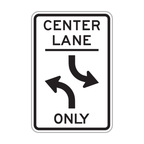 R3-9b Two Way Left turn Only