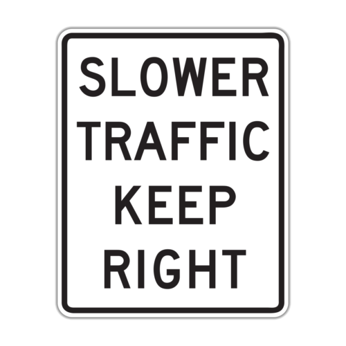 R4-3 Slower Traffic Keep Right