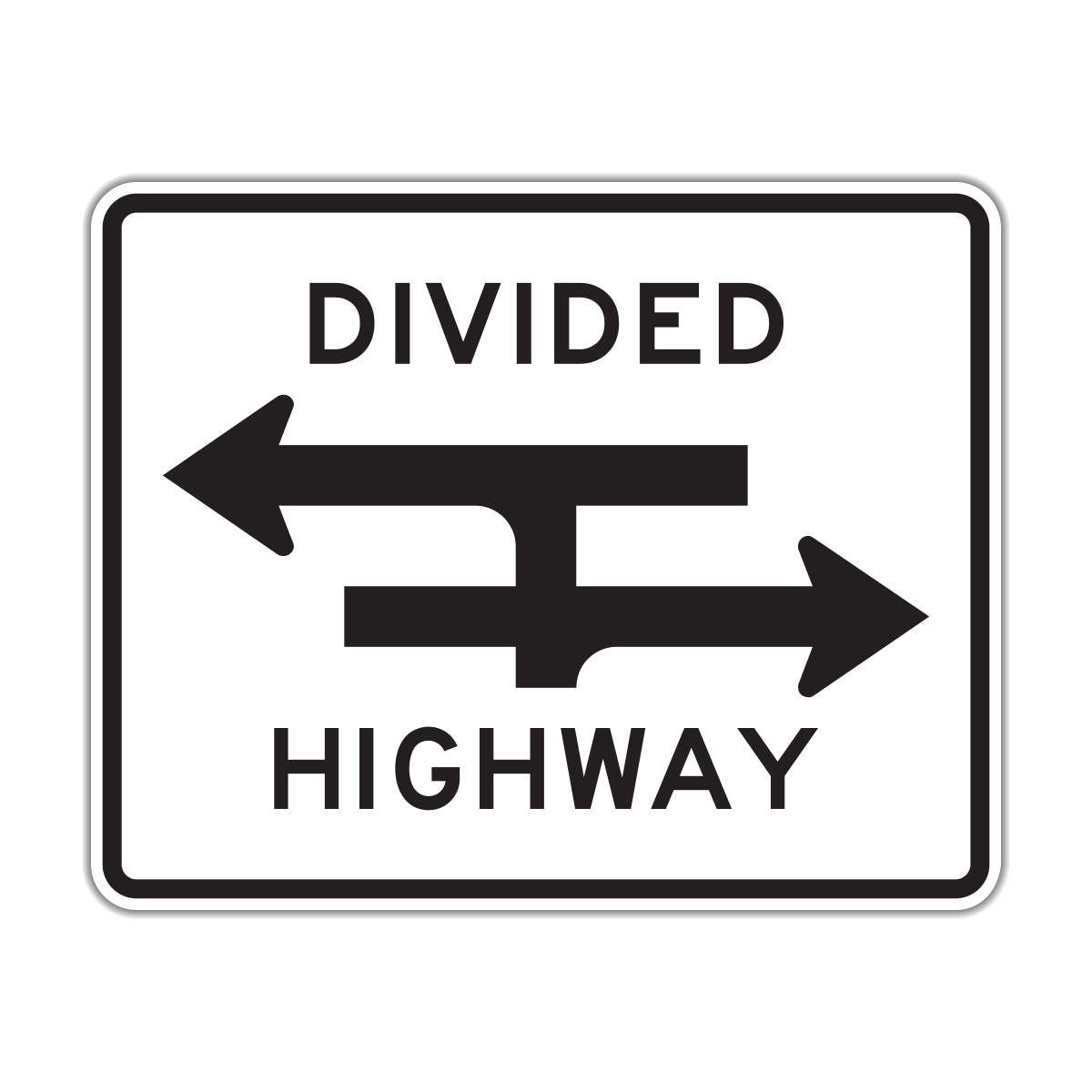 R6-3 Divided Highway Crossing