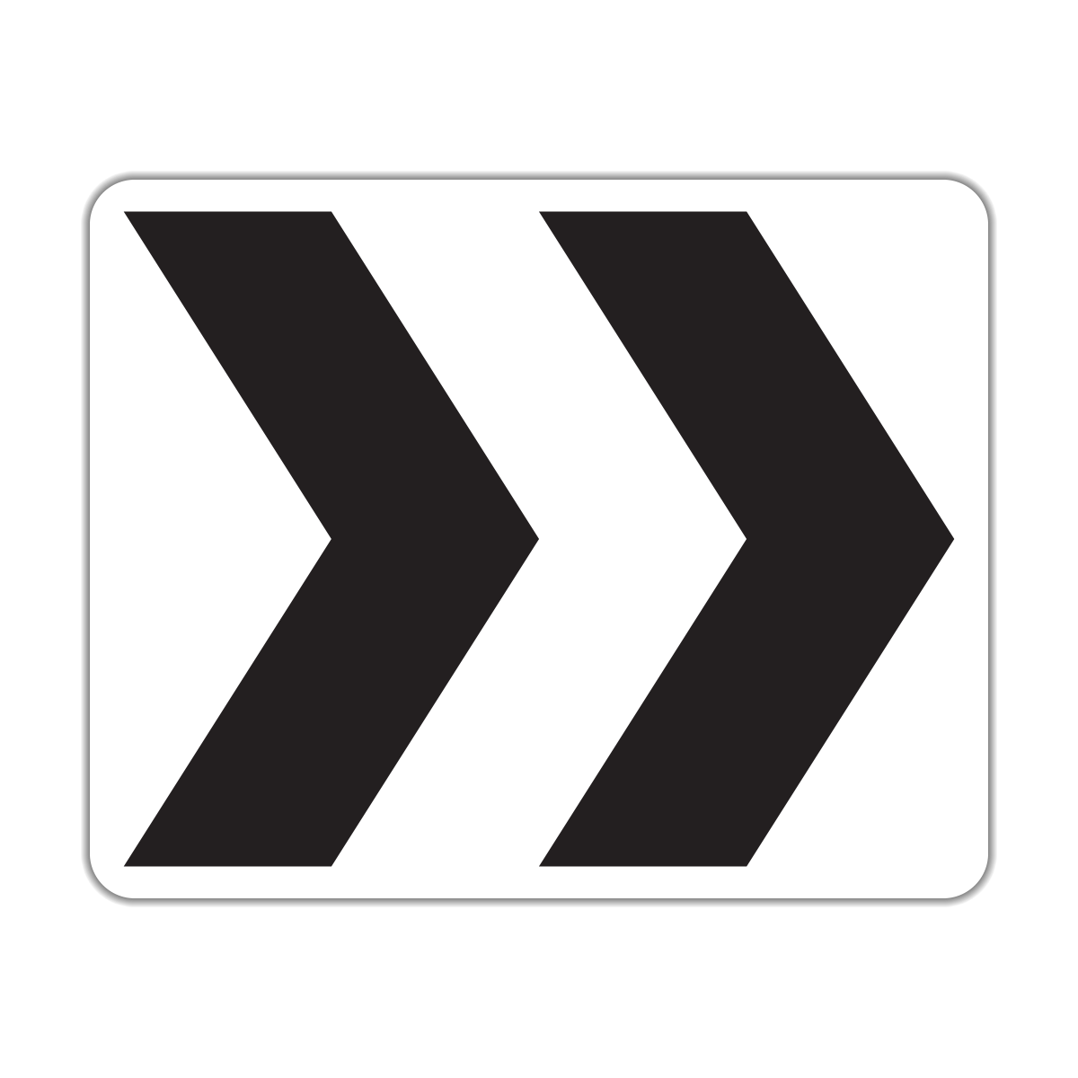 R6-4 Roundabout Directional (2 Chevrons)