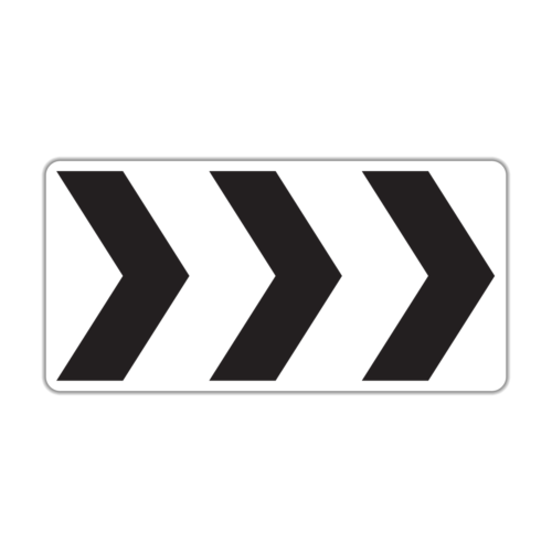 R6-4a Roundabout Directional (3 Chevrons)