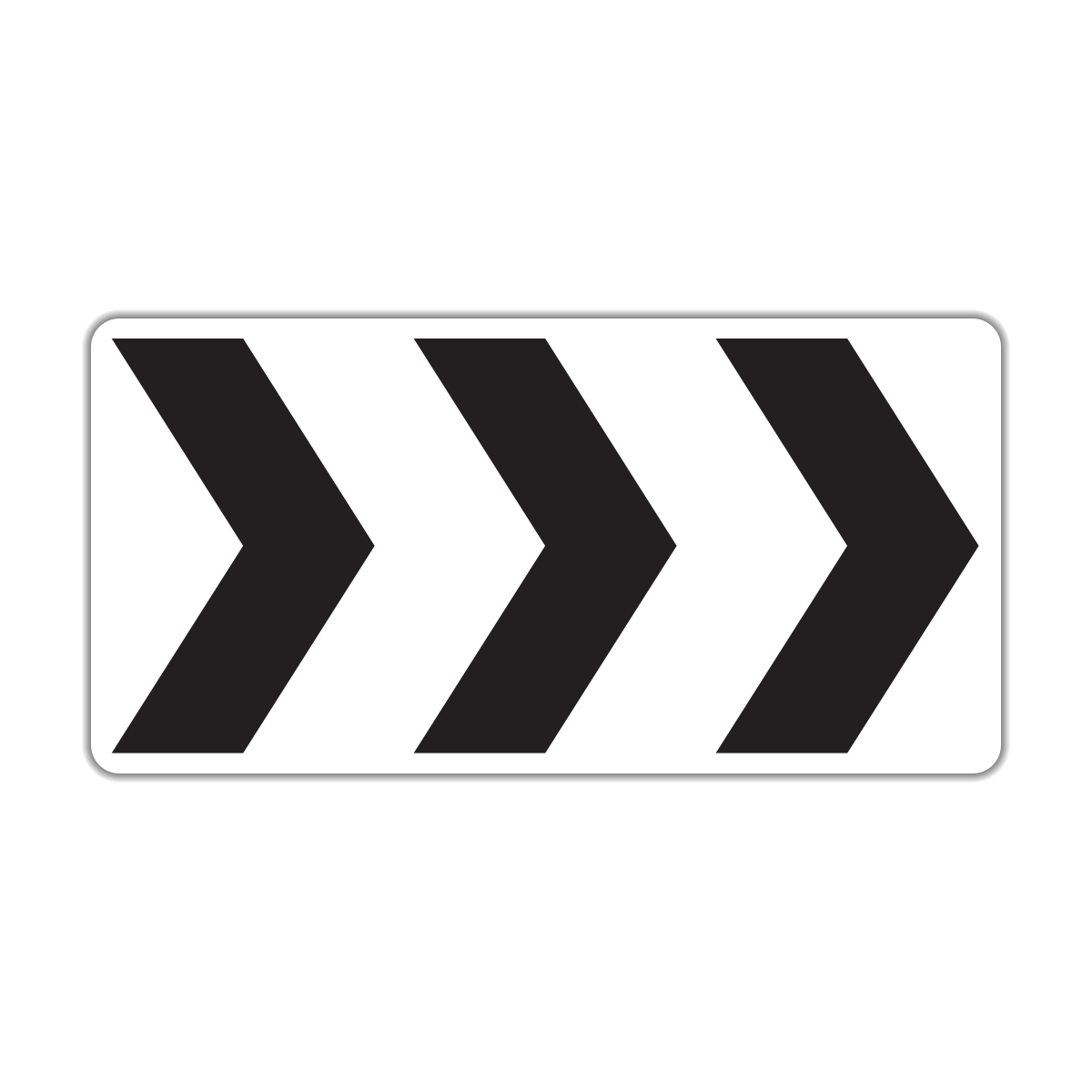 R6-4a Roundabout Directional (3 Chevrons)