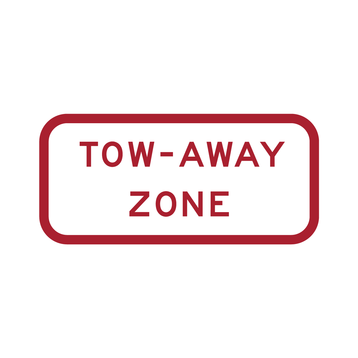 R7-201P Tow Away Zone (symbol)