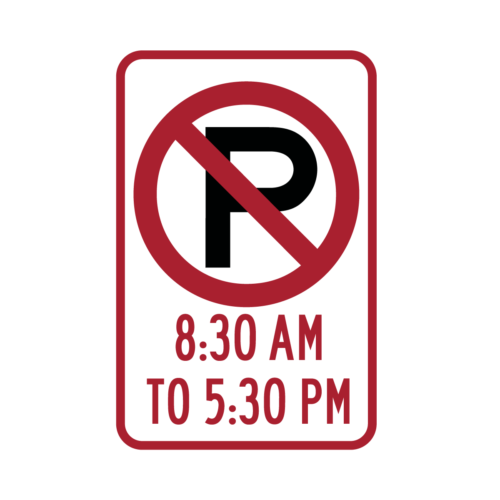 R7-2a No Parking (Times)