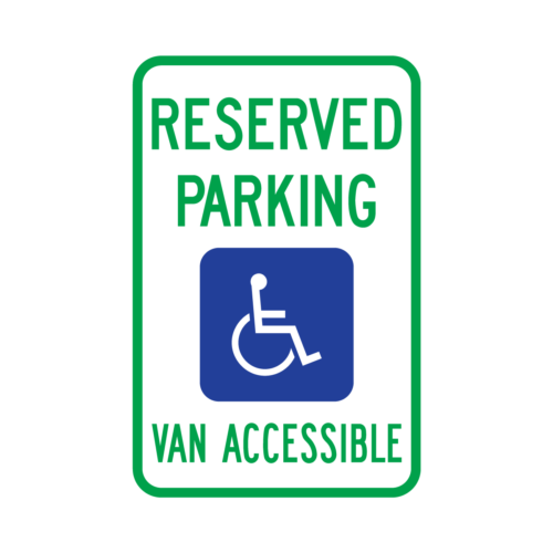 R7-8V Reserved Parking (Accessible) Van Accessible