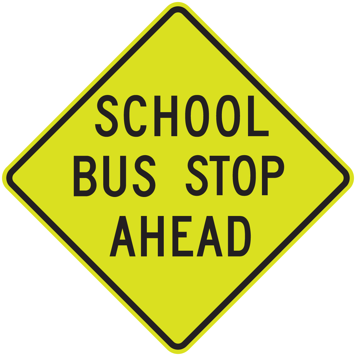 S3-1a School Bus Stop Ahead