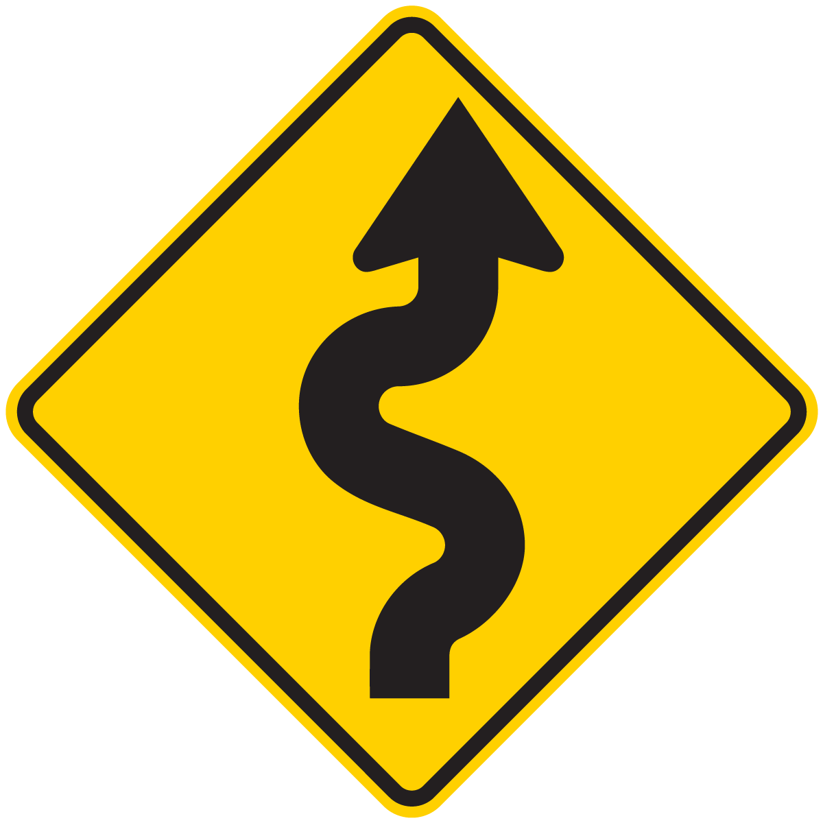 W1-5 Winding Road (Left or Right)