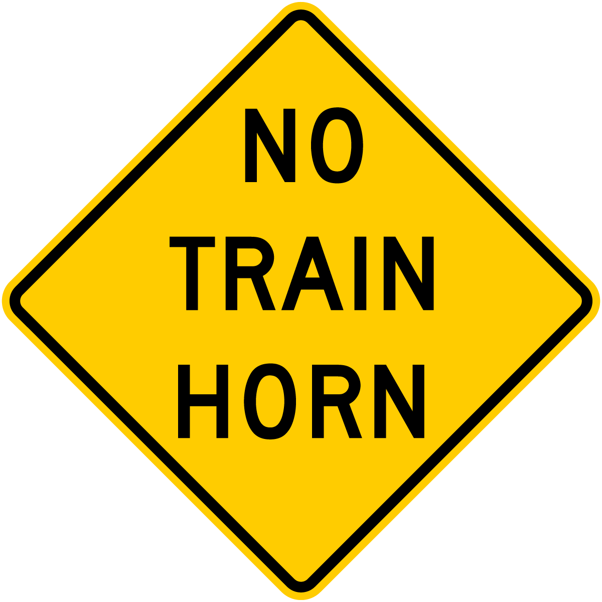 W10-9 No Train Horn
