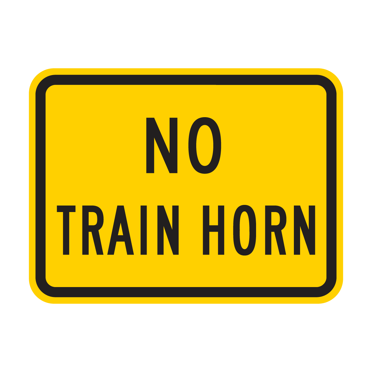 W10-9P No Train Horn (plaque)