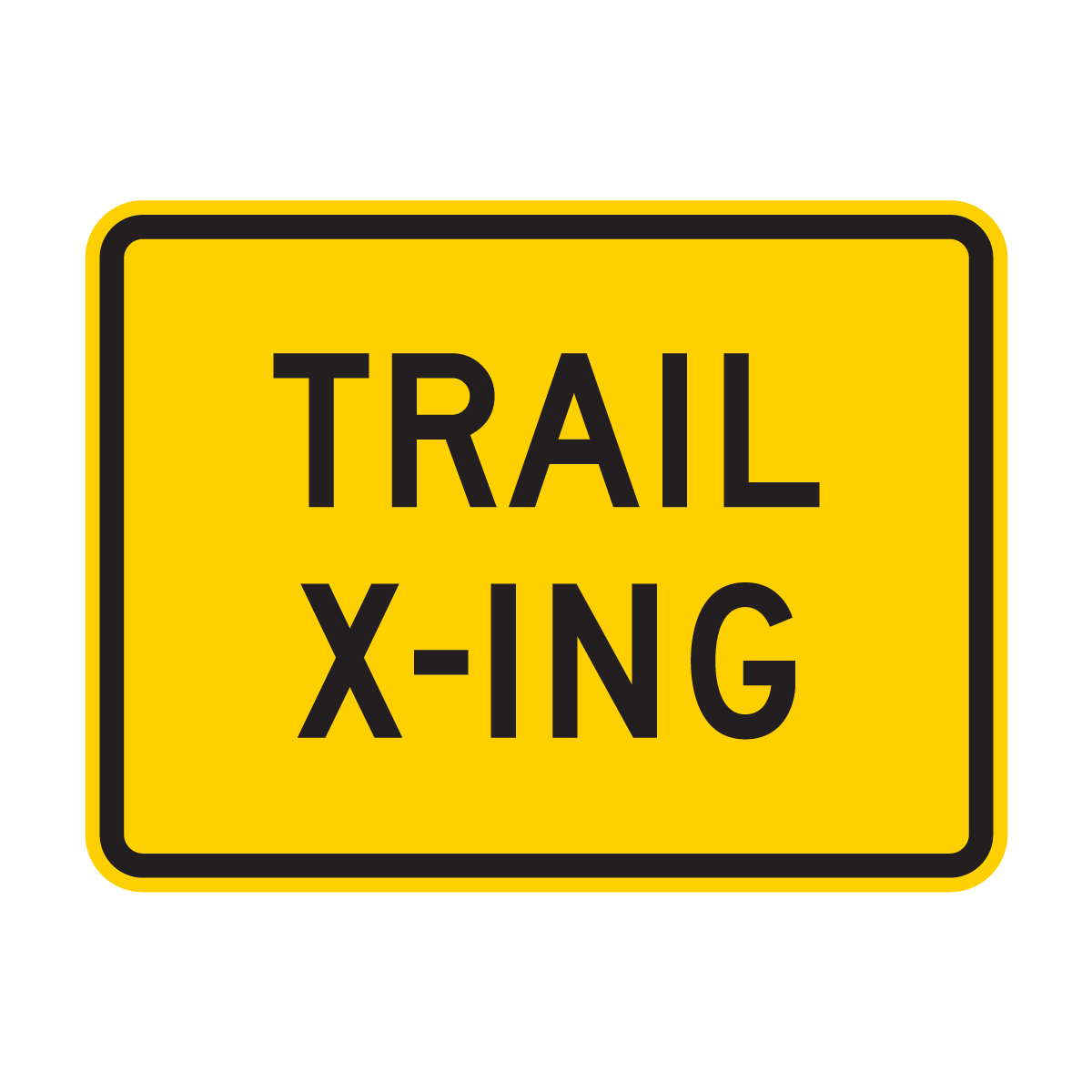W11-15P Trail X-ing (plaque)