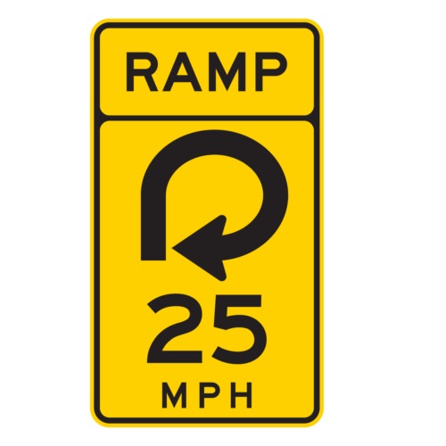 W13-7 Combination Loop Curve / Ramp Speed