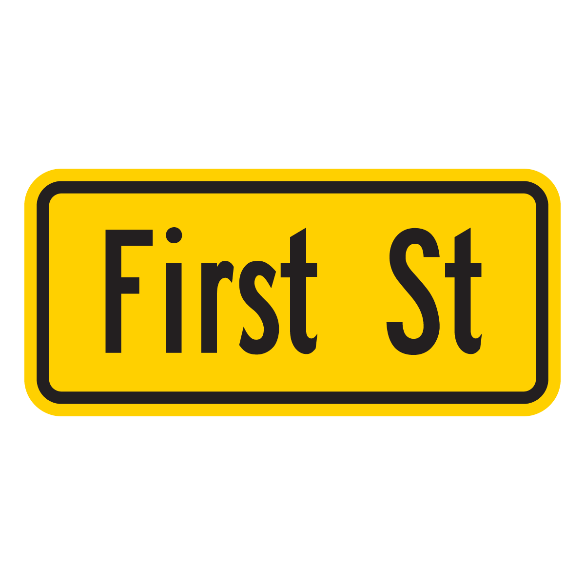 W16-8P Street Name (1 line) (plaque)
