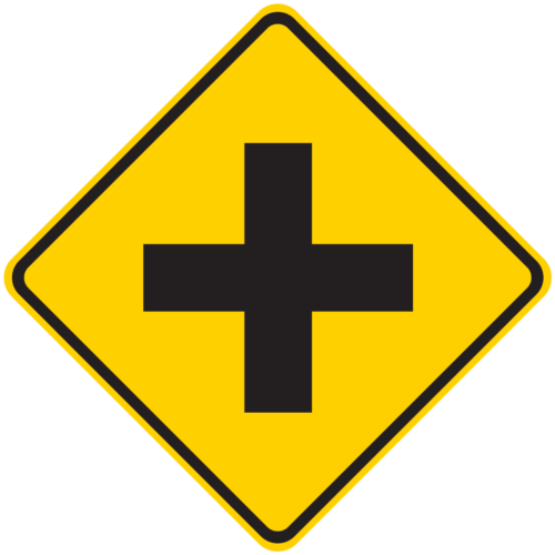 W2-1 Cross Road Intersection