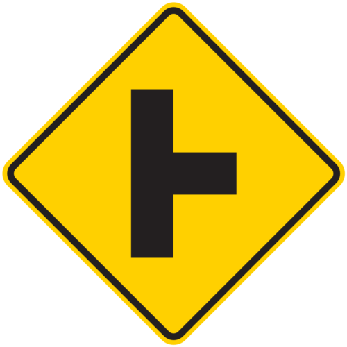 W2-2 Side Road Intersection (Left or Right)