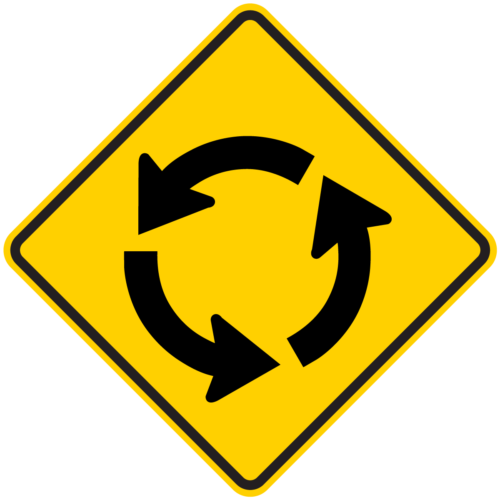 W2-6 Roundabout Intersection