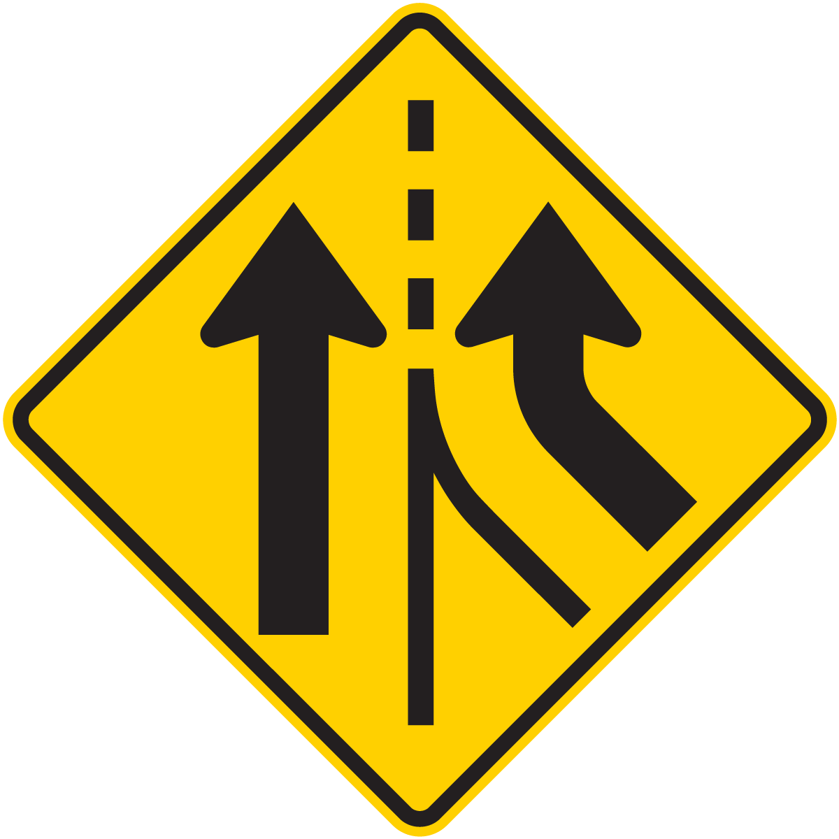 W4-3 Added Lane (Left or Right)