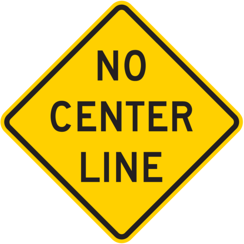 W8-12 No Center Line