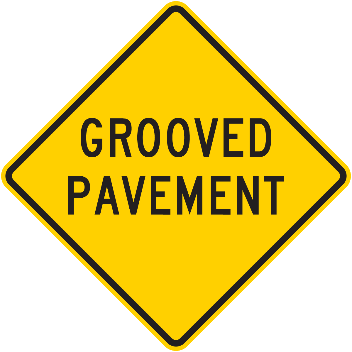 W8-15 Grooved Pavement