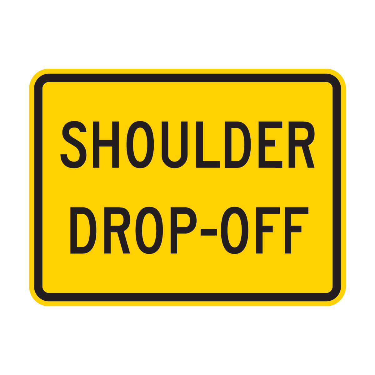 W8-17P Shoulder Drop Off (plaque)