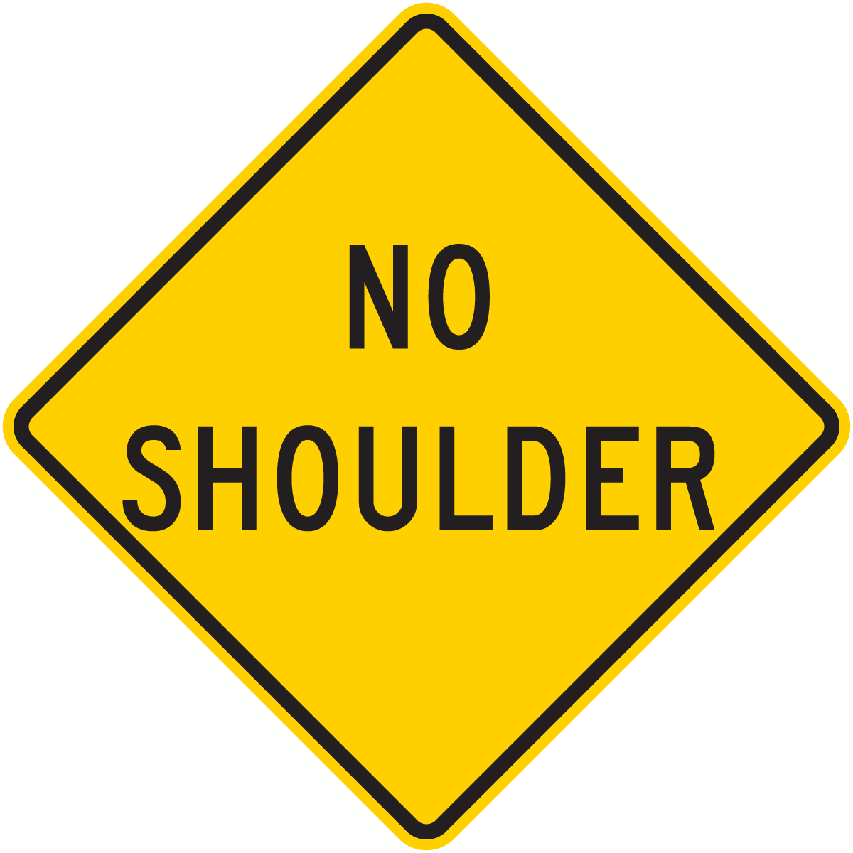 W8-23 No Shoulder