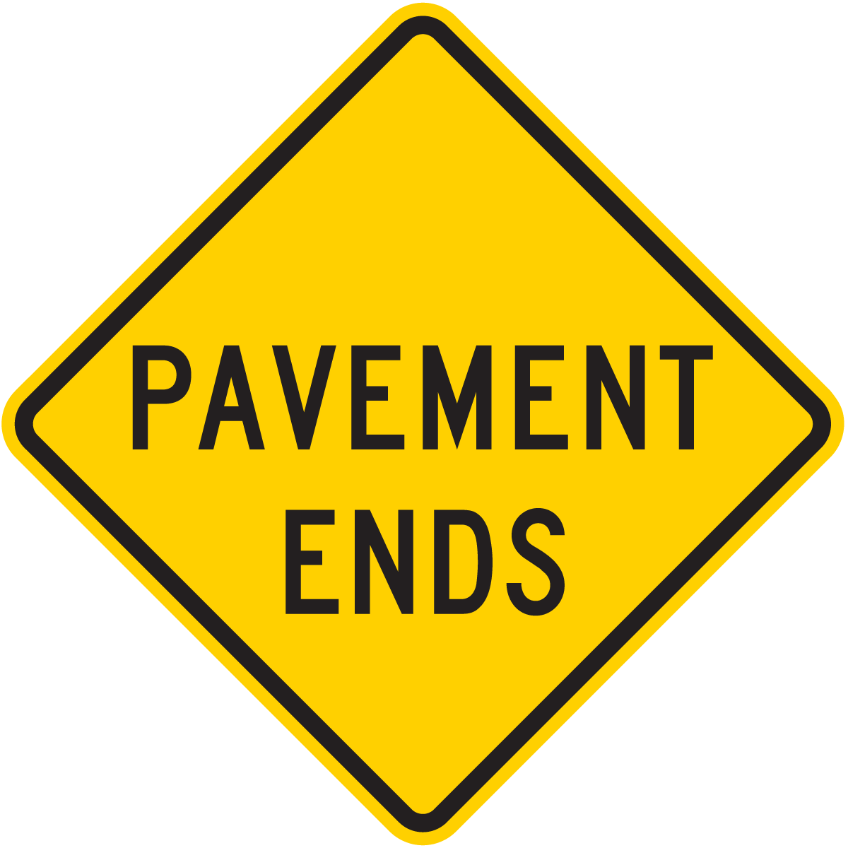 W8-3 Pavement Ends